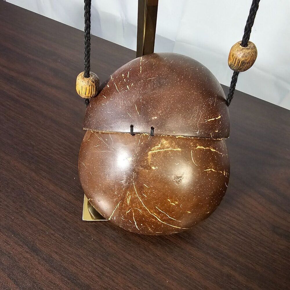 Handmade Coconut Shell Purse Boho Tropical Beach Festival Crossbody Bag Unique - Picture 4 of 10
